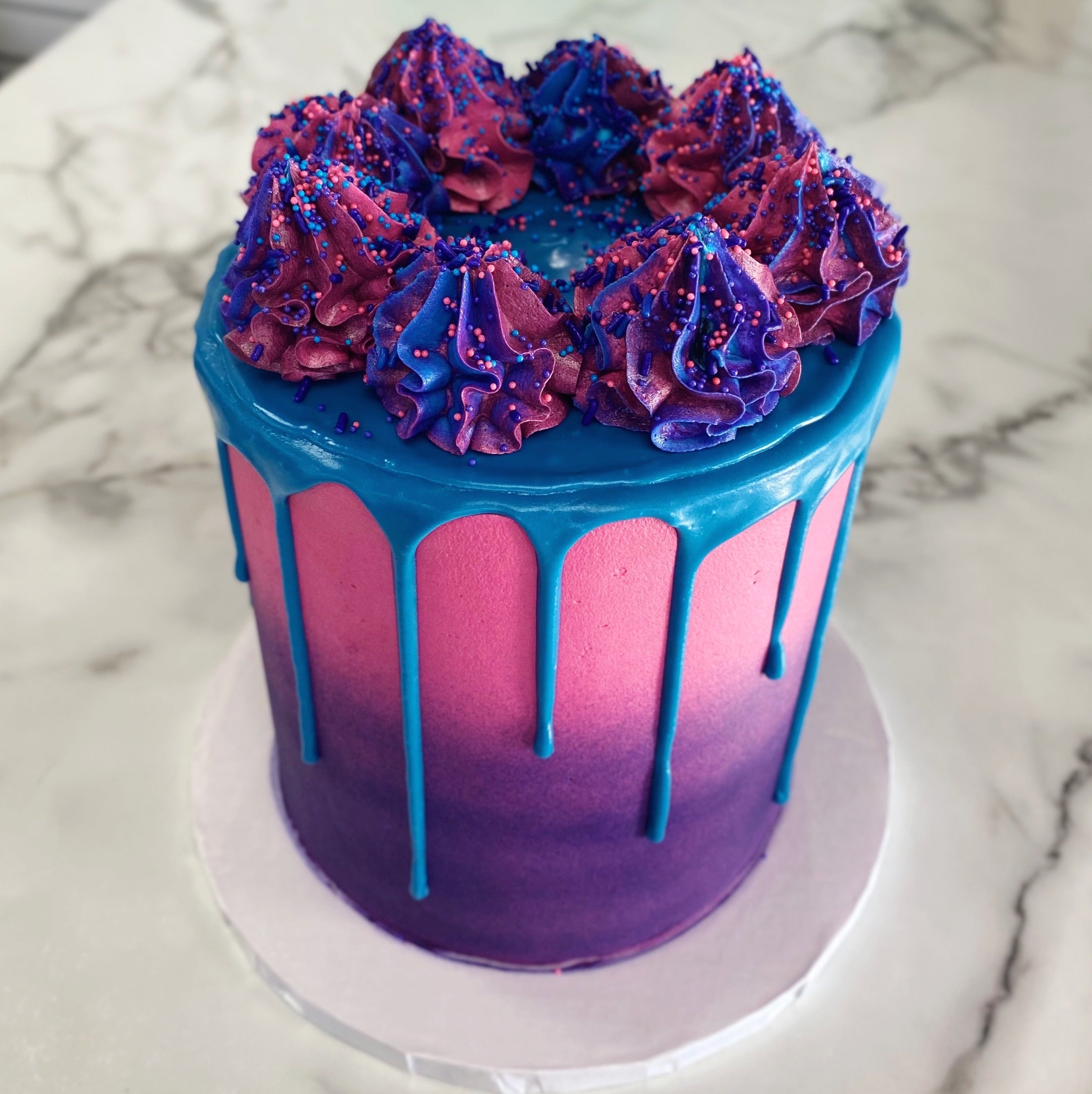 Purple Velvet Cake - Decorated Cake by Candy Whiting - CakesDecor